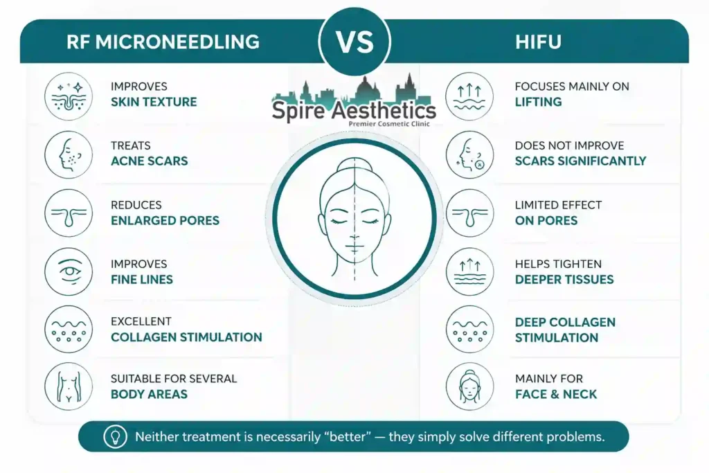 RF Microneedling vs HIFU: Which Treatment Gives Better Results Kingshurst?